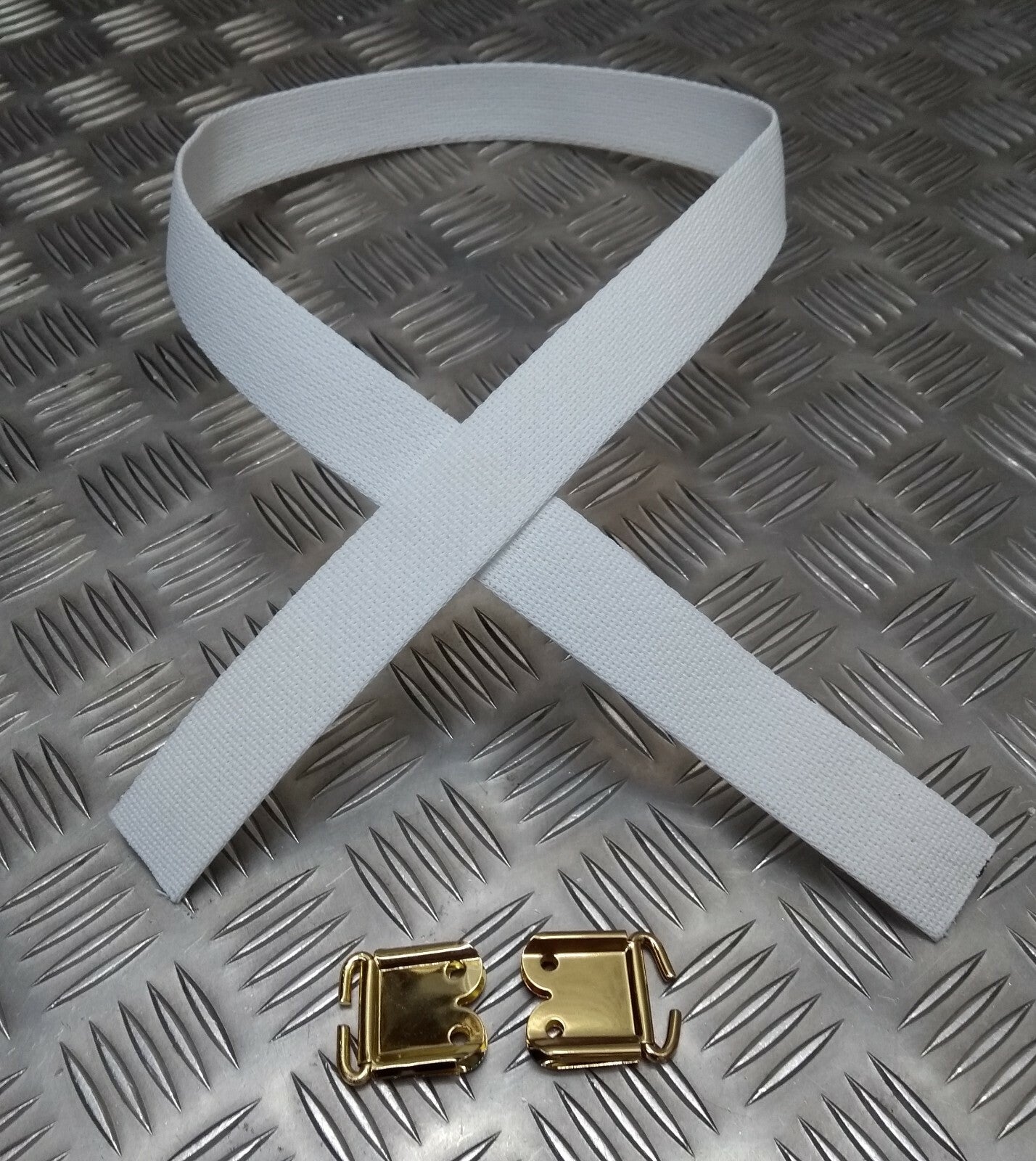 Shoulder Sling Kit Courlene Material British Made White SLR etc No Rivets NEW