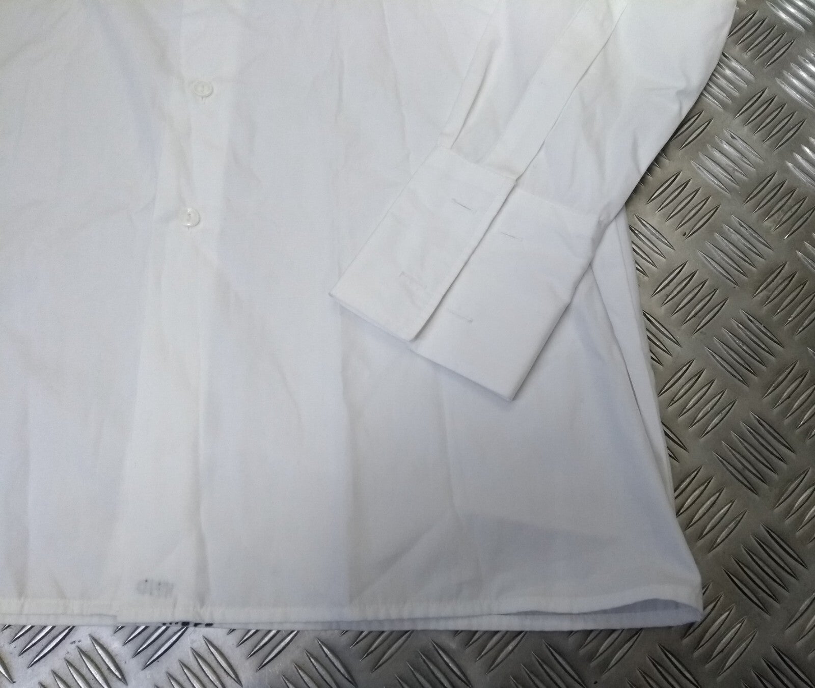 Collarless Shirt Army White Womans Long Sleeve Officers & Mess Dress NEW