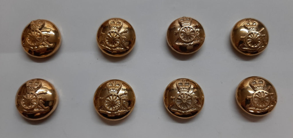Royal Artillery Regimental Mounted Dress Button Set X8 British Army Insignia