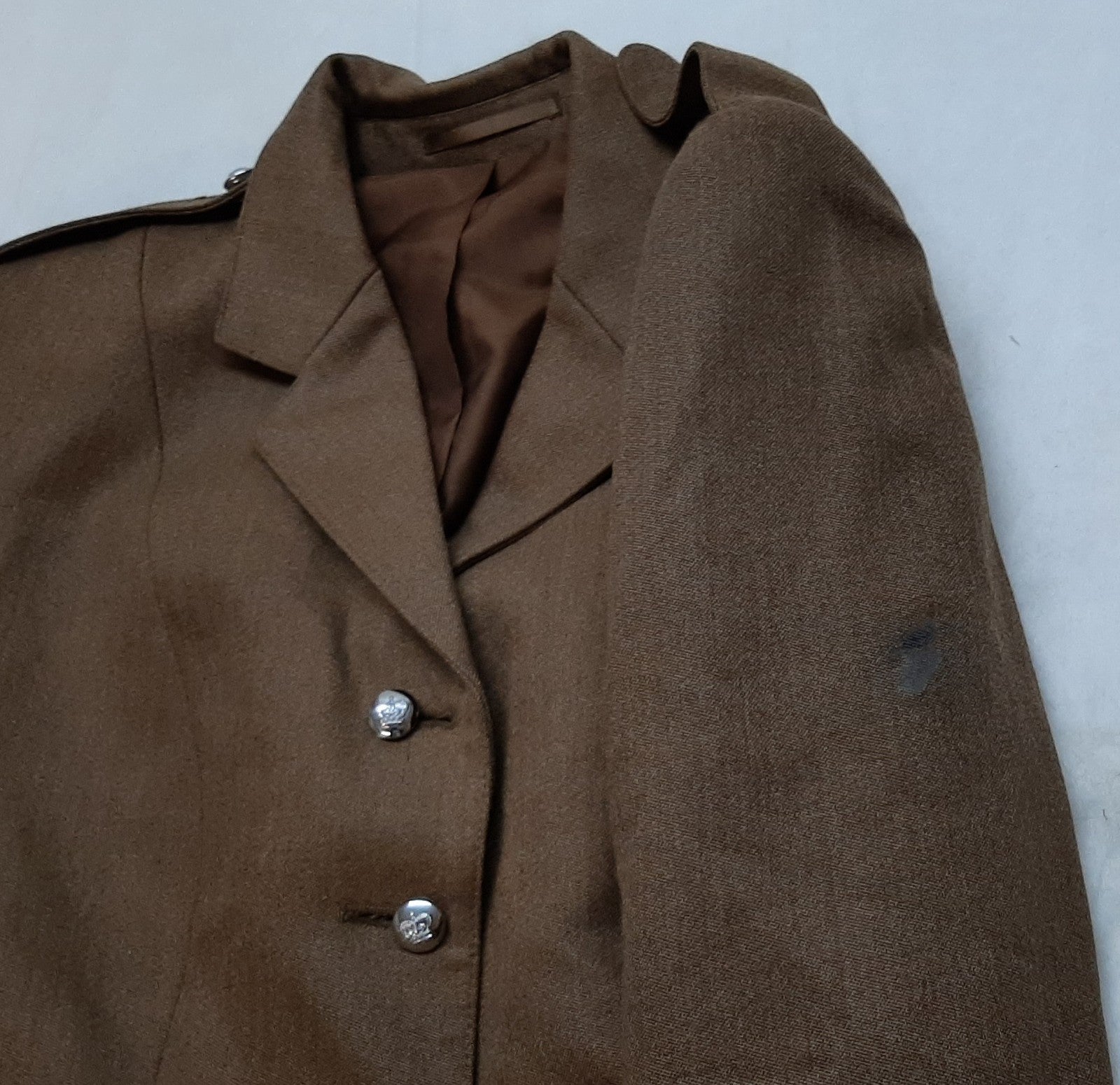 British Army Jacket Womans FAD No2 With Silver Crown Buttons Size 96cm