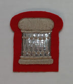 No1 Drummer Badge British Army Embroidered Braided Drum Insignia Patch on Red