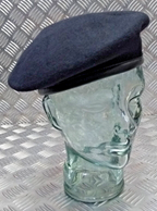 RN Beret Wool Knitted With Leather Rim Naval Royal Navy Dark Blue 53cm NEW