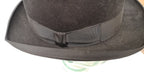Black Homburg Churchill style Hat by Battesby (Diplomat) Size 58cm UK 7 1/4