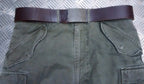 Genuine Vintage Eastern Block Brown Leather Trousers Belt- All Sizes