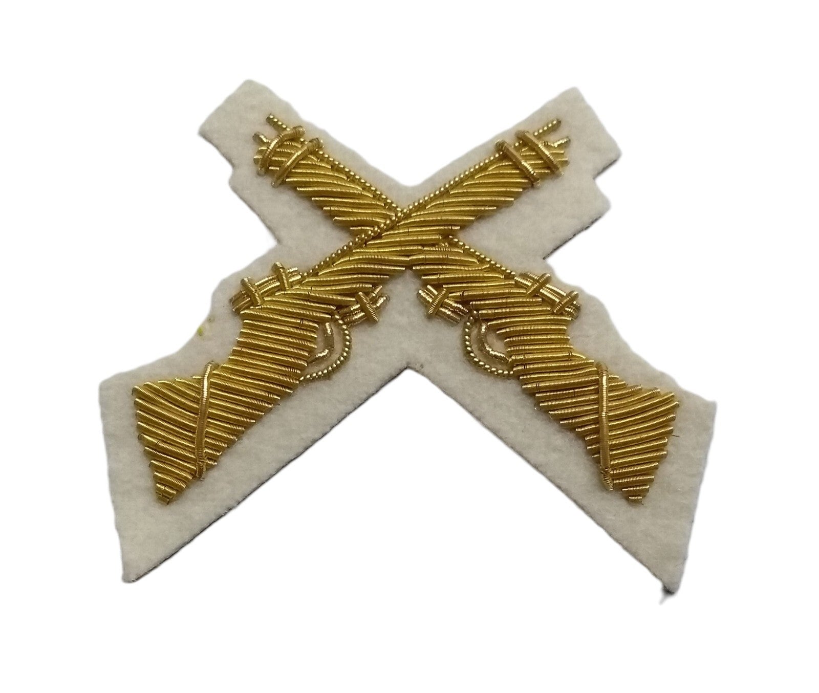 Mess Kit Badge Skill at Arms White British Hand Embroidered Arm Patch