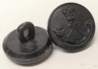 Royal Green Jackets RGJ Black Buttons with Queen Elizabeth's Crown