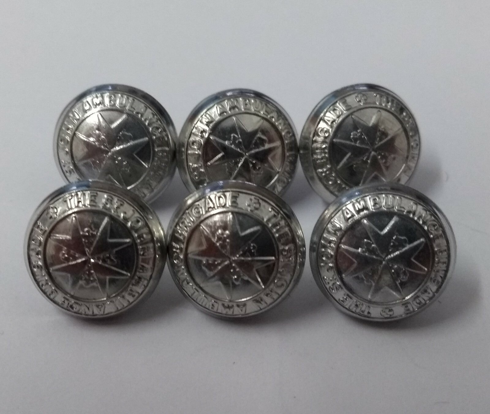 Genuine British Issue St Johns Ambulance Service Dress Cap Buttons 22L ASBT62
