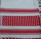 100% Cotton Shemagh / Arab Scarf / Pashmina / Wrap / Sarong. Red & White - NEW