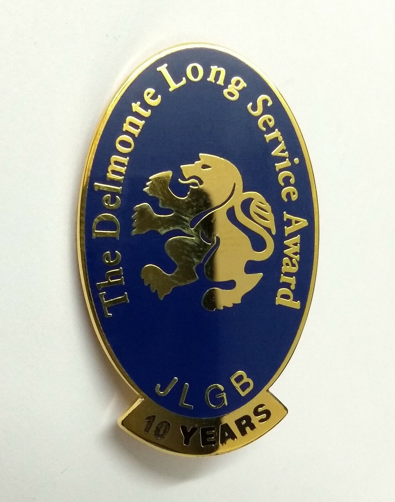 Genuine British Made The Delmonte Long Service Award JLGB 10 Years Badge New