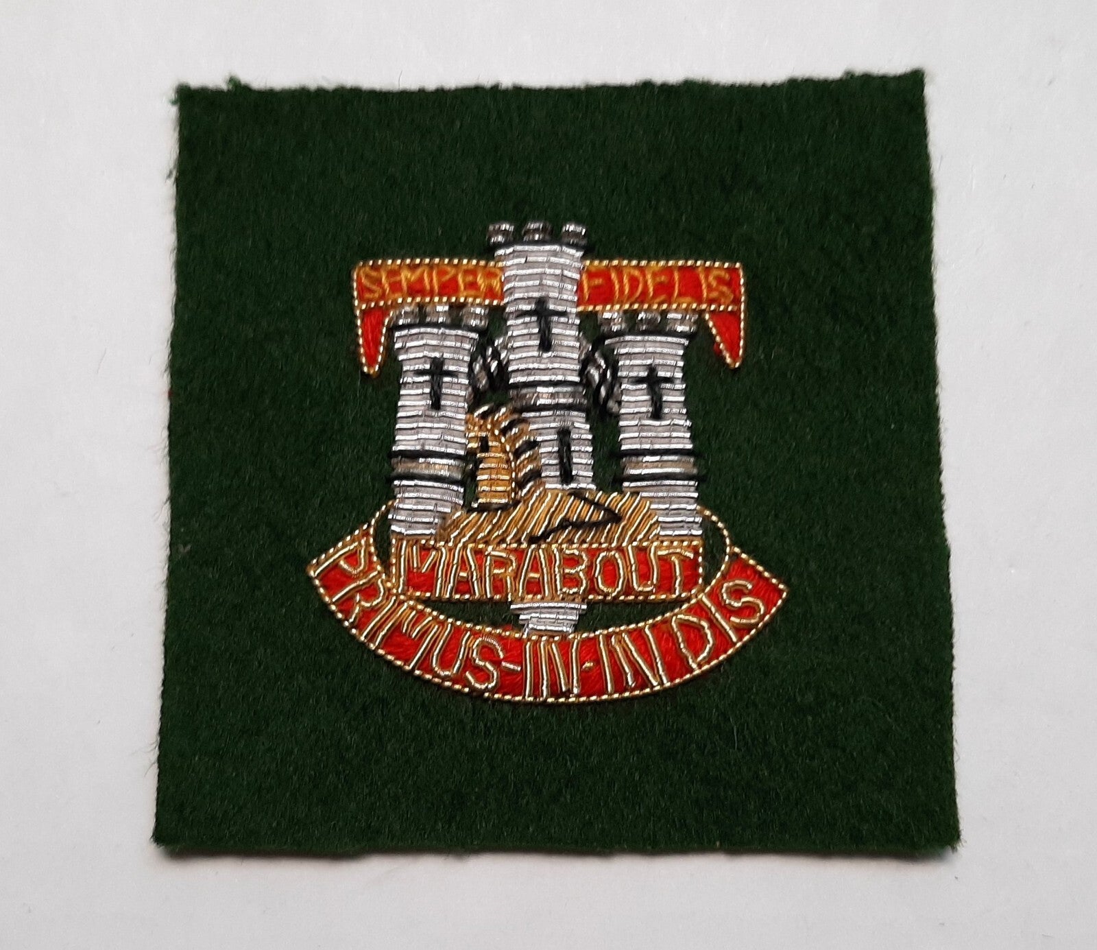 Devonshire & Dorset British Army Regiment Hand Embroidered Insignia Patch