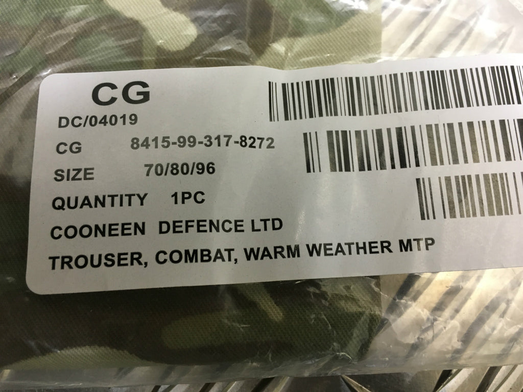 British Army MTP Combat Trousers Warm Weather Insect Treated Multi Camo - NEW