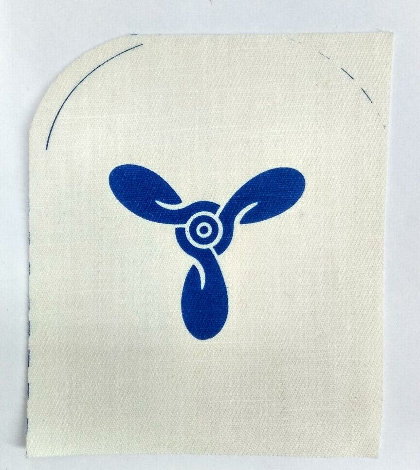 Royal Navy Engineer Blue & White Printed Qualification Patch