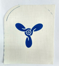 Royal Navy Engineer Blue & White Printed Qualification Patch