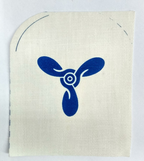 Royal Navy Engineer Blue & White Printed Qualification Patch