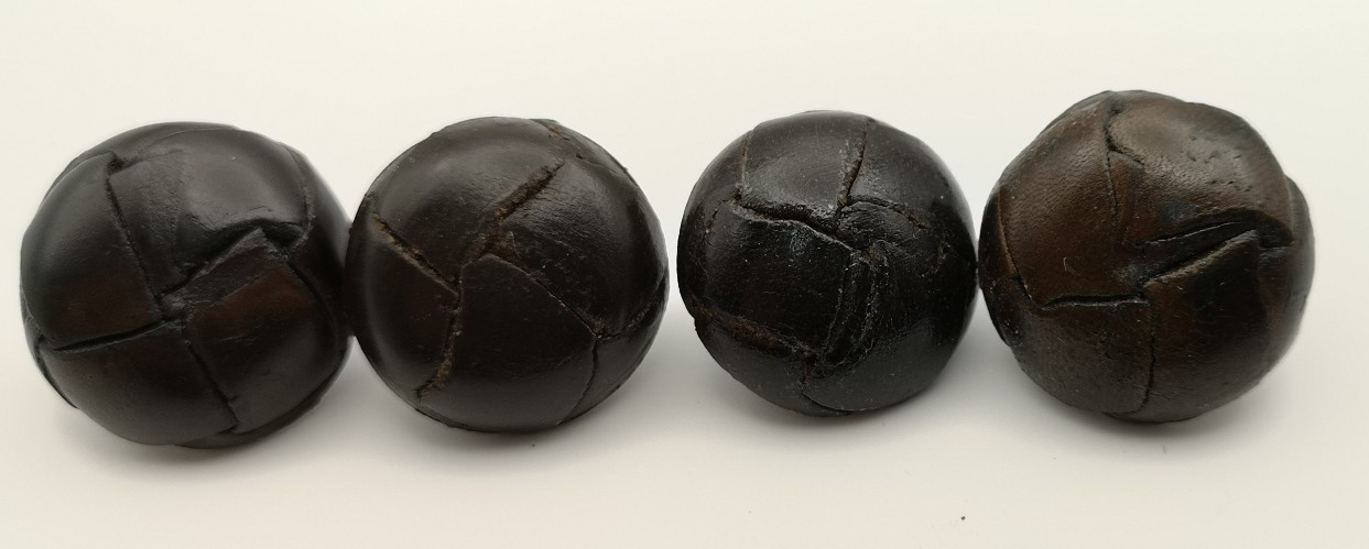 Royal Scots Leather Buttons Offc. Dark Brown Dome 38L x4