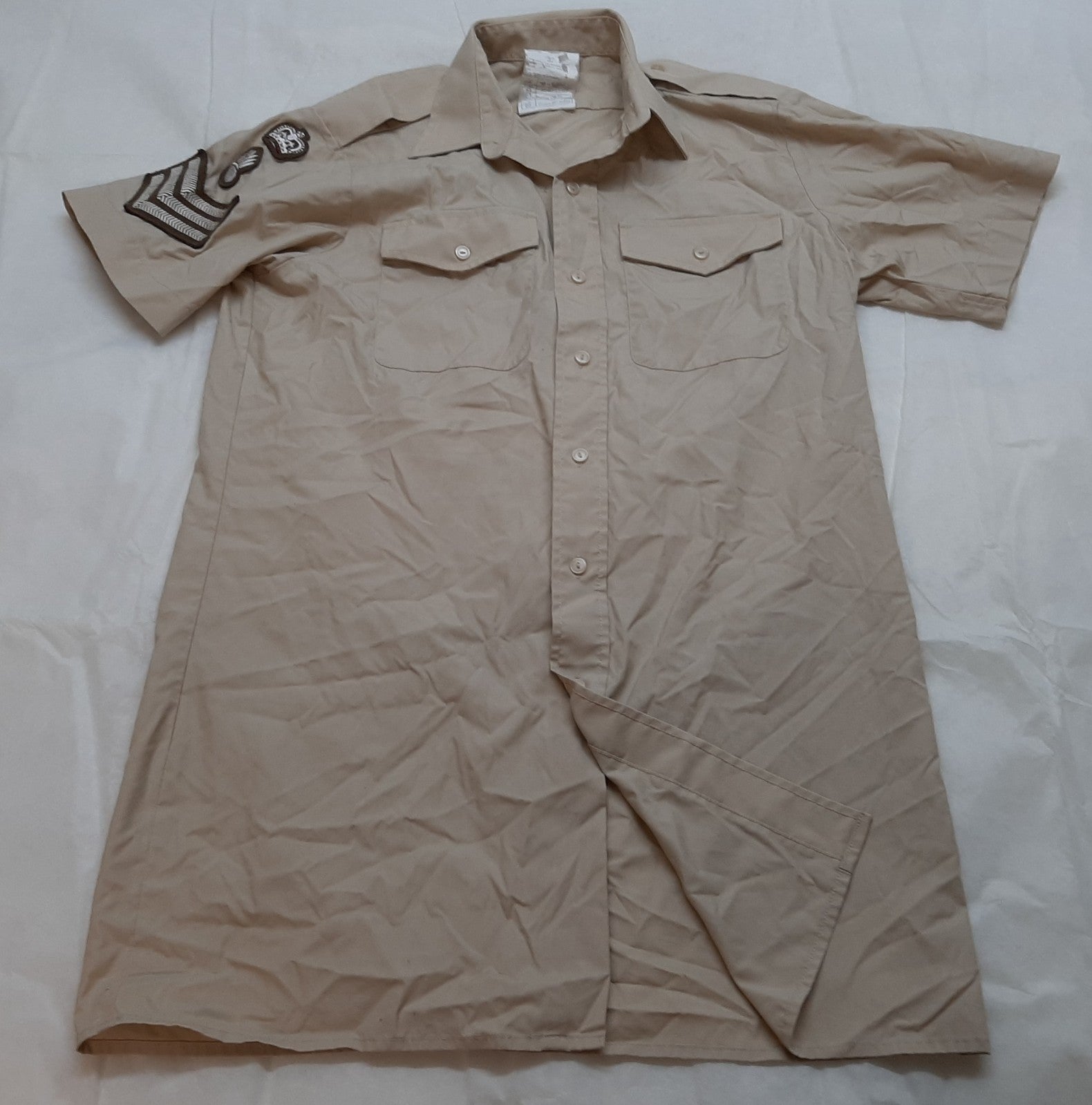 RE SSGT Shirt British Army FAD Fawn Short Sleeve Staff Sergeant Insignia 37cm
