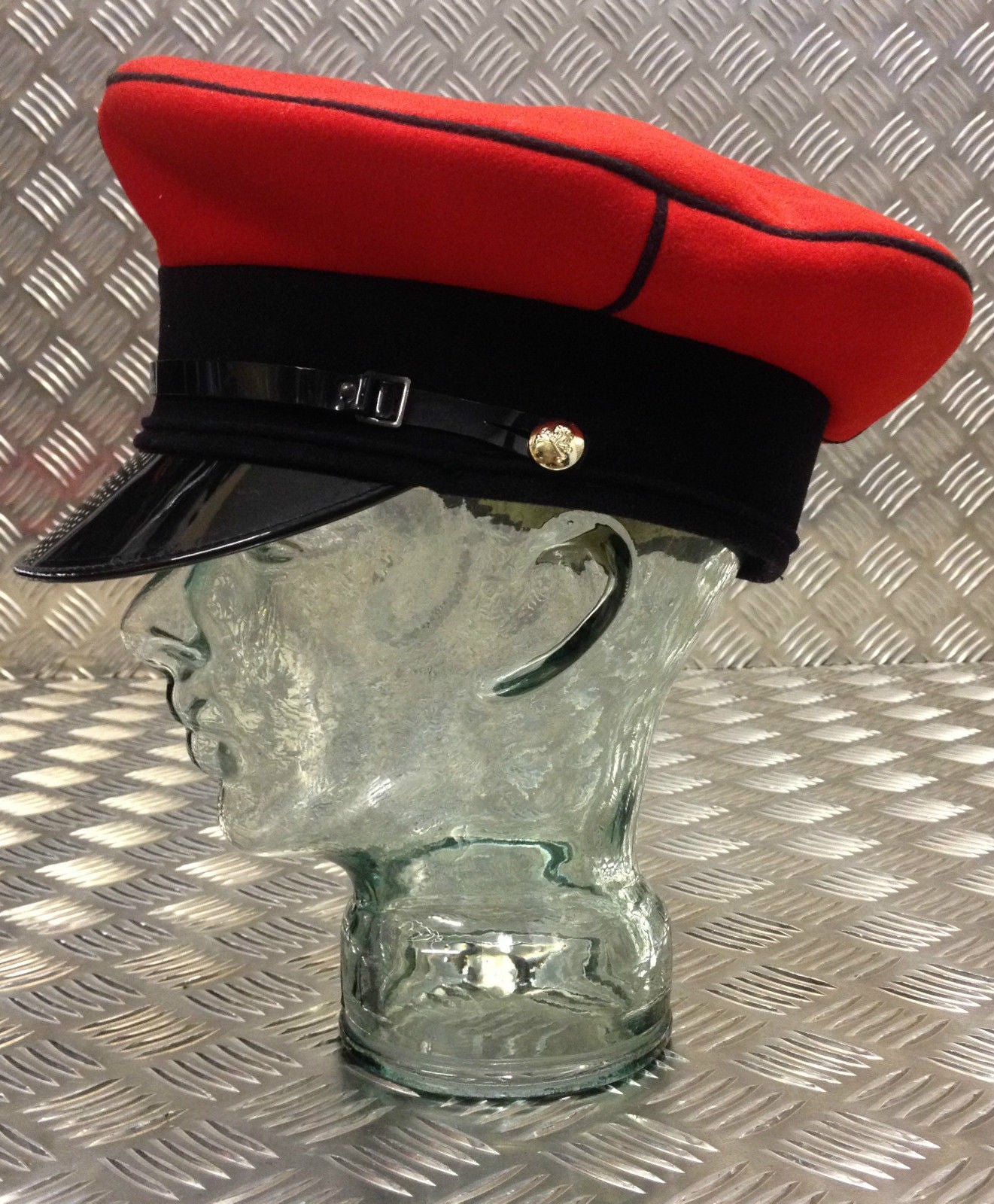 Genuine British Army Queens Royal Lancers / QRL Guards Dress Cap / Hat