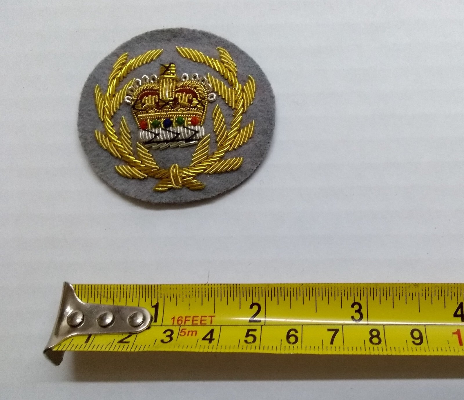 Mess Kit Badge RQMS Grebe Grey British Hand Embroidered Insignia Patch