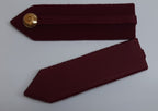 Maroon Officer's Gorgets British Made Army Pattern with Twill Cord and Buttons