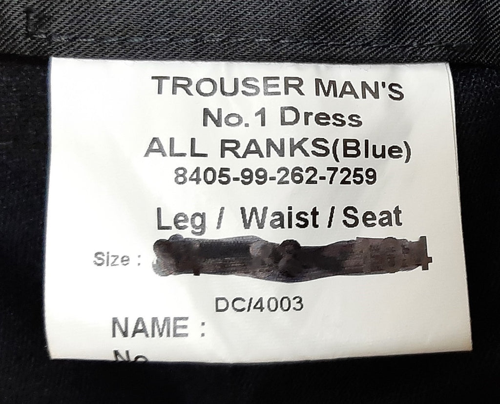 No1 Army Trousers British All Ranks Blues Red Stripe Dress Uniform W33" L29"