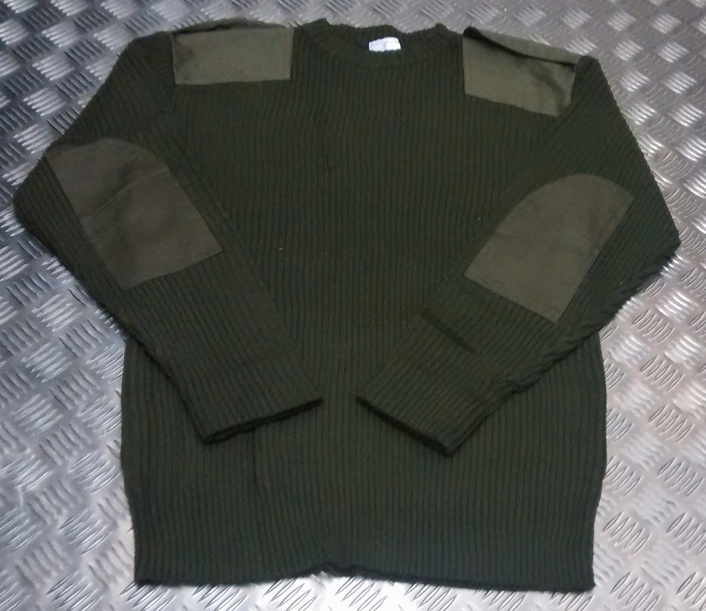 Army Style Commando Pullover Jumper Sweater Crew Neck Warm All Sizes / Cols NEW