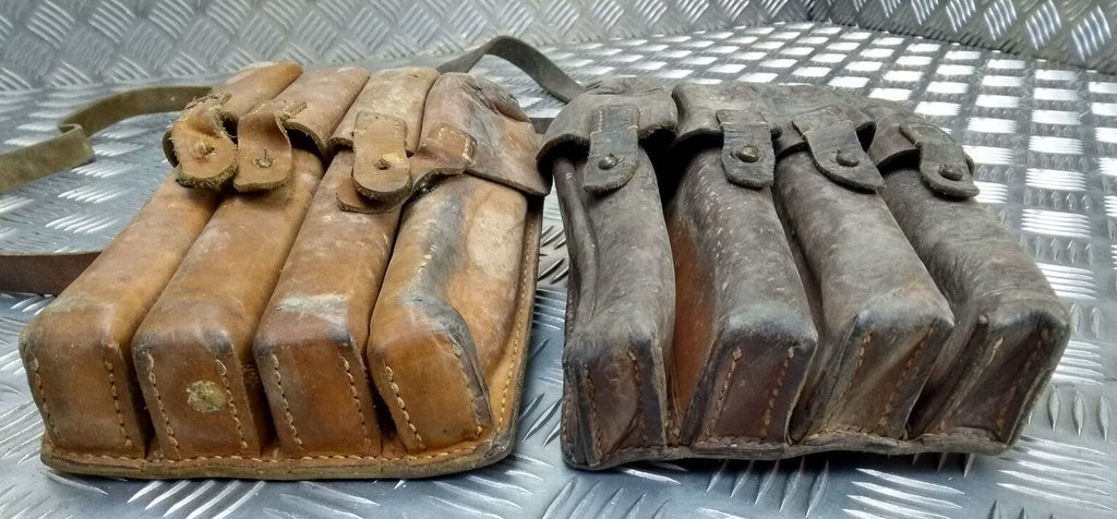 Genuine Vintage Issued Leather Ammo Case / Bag & Shoulder Strap Faulty