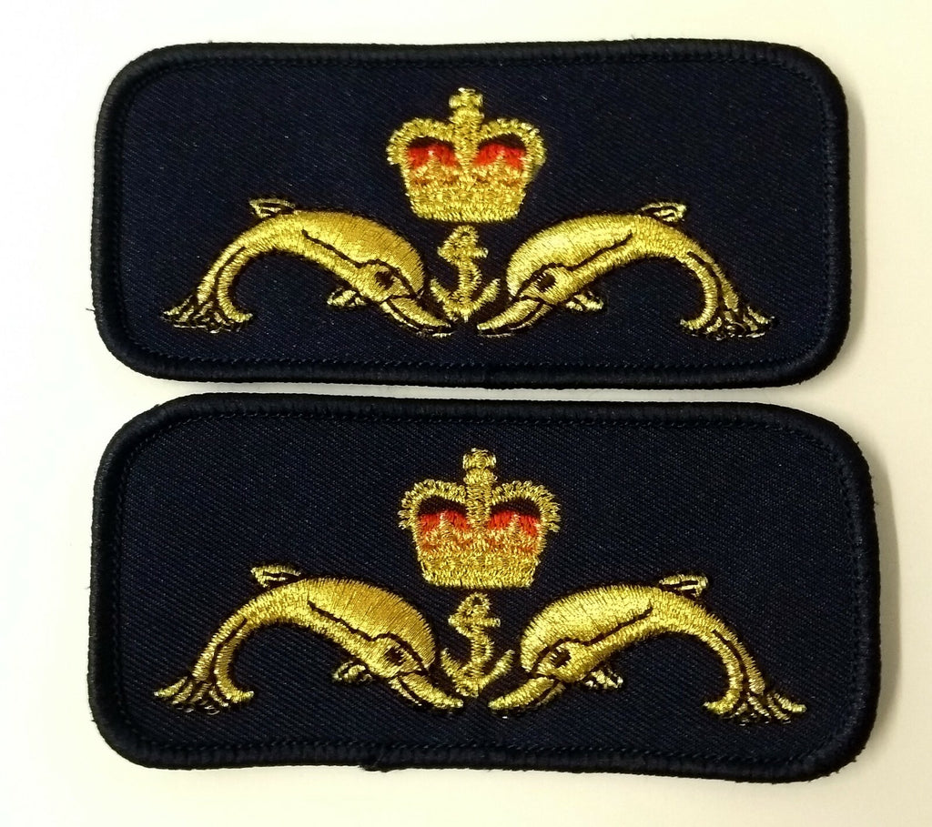 Royal Navy Submariners Dolphin working dress Qualification Patch Genuine X 2