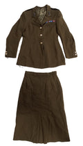 Vintage No2 Suit Number Two Khaki OFC 2 Piece Jacket and Skirt Woman's Goodwood