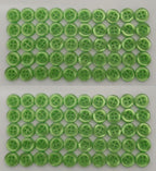 Buttons 100 Vintage 4 Hole Shirt / Shank Anchors Pearlesque Lime 11.3mm NOS