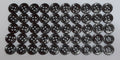 Buttons 50 Vintage 4 Hole for Dress Shirts Pearlesque Black / Grey 10.7mm NOS