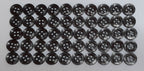 Buttons 50 Vintage 4 Hole for Dress Shirts Pearlesque Black / Grey 10.7mm NOS