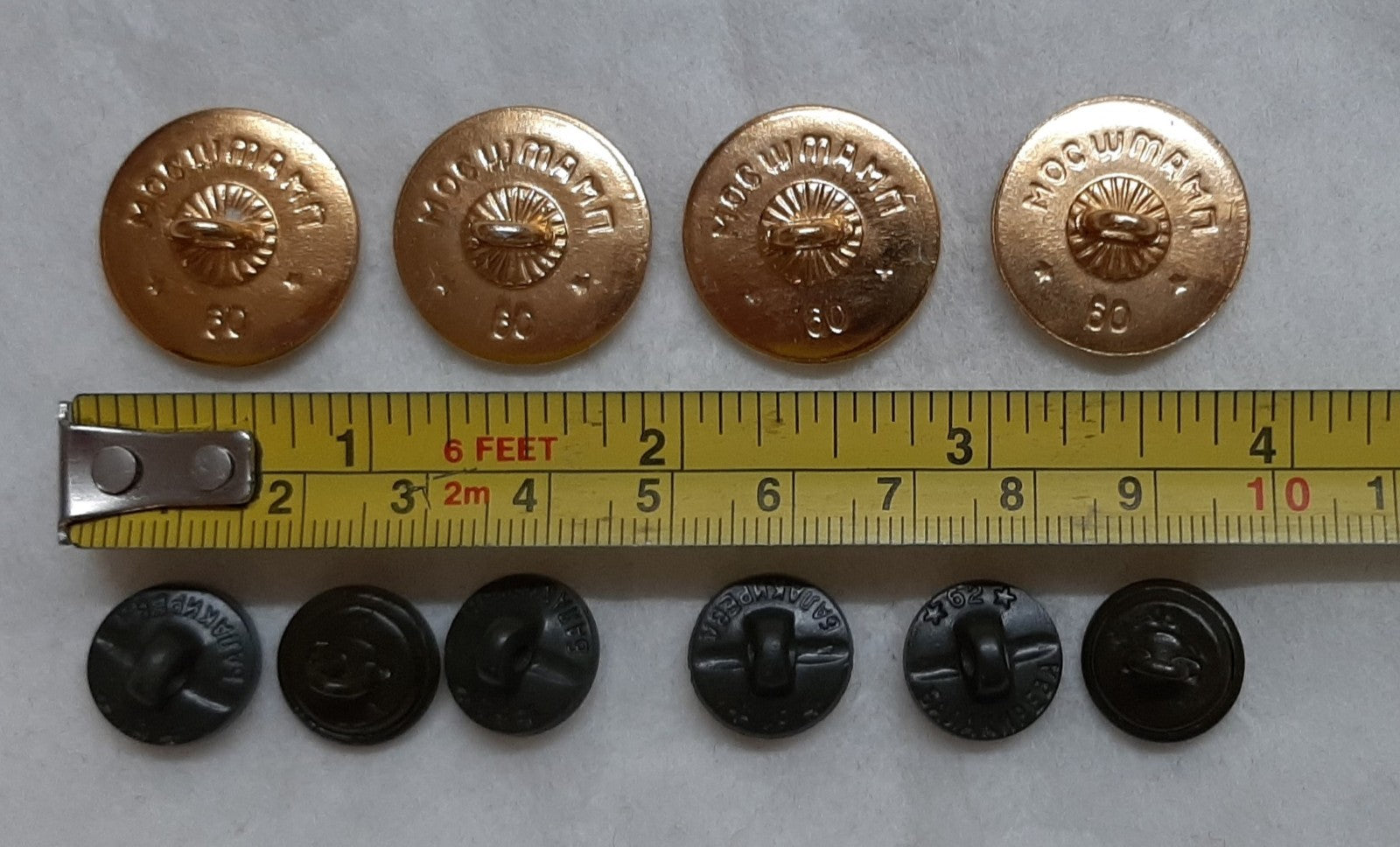 Buttons Featuring The Hammer and Sickle Insignia Old Pattern x10