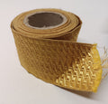 Gold Metallised Polyester Bias & Stand Pattern Lace 44mm wide