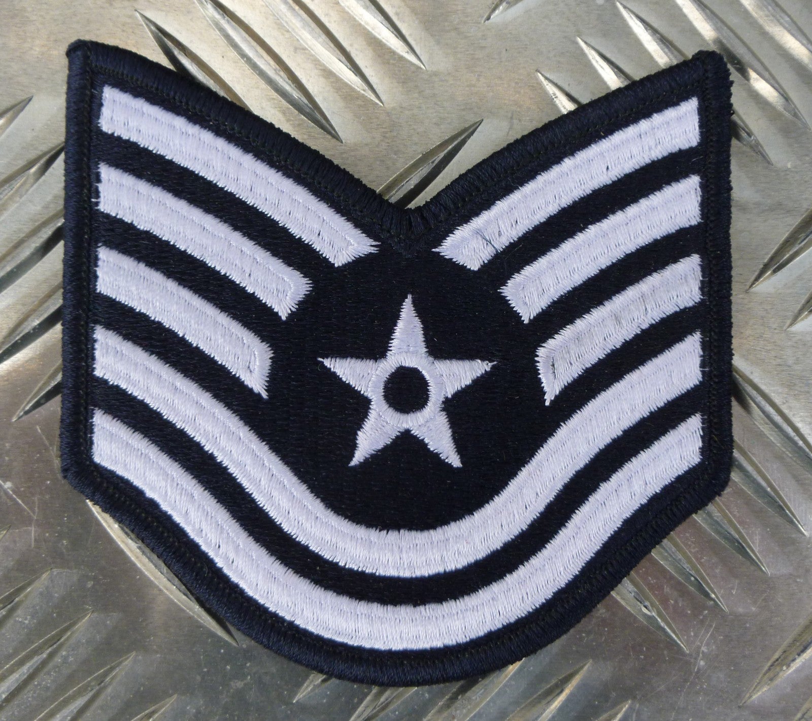 US Air Force Type Technical 3 Bar Chevrons Sew on Badge Patch- New old Stock