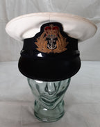 RN Officer's Hat British Naval Insignia Badge Buttons & Chinstrap Old Pattern