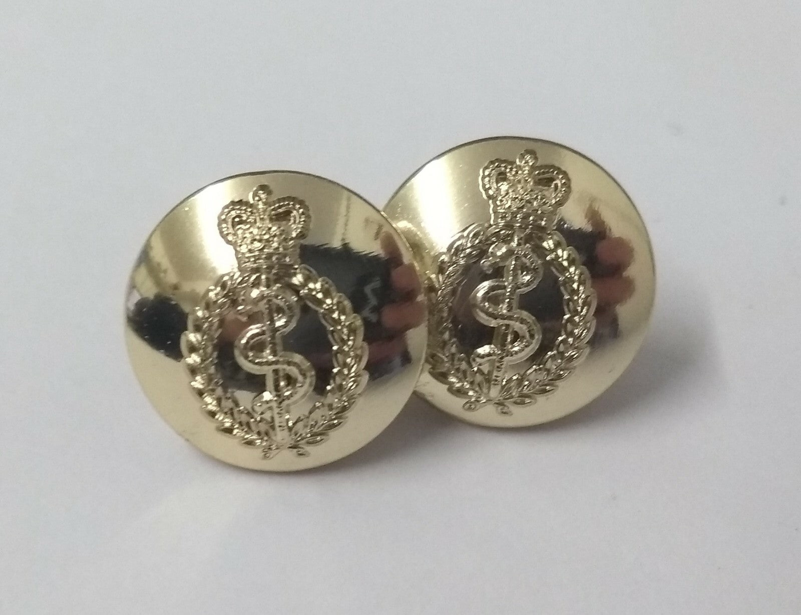 Genuine British Army RAMC Medical Corps Issue Small Buttons X4 ASBT233