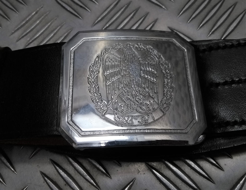 UAE Belt Ceremonial & Parade Duties Leather & Chrome Buckle