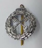 Genuine Obsolete Barbados Issue Hat Badge Cross Keys Insignia