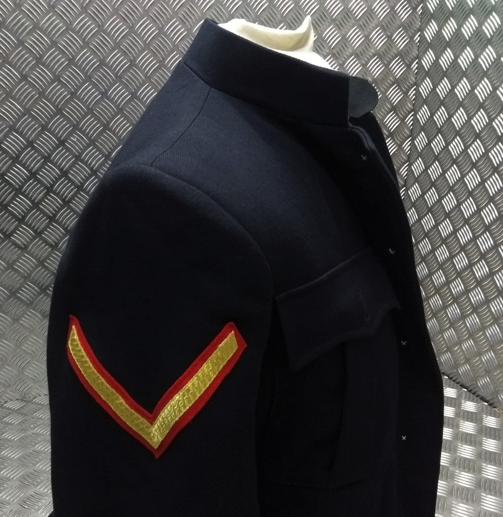 British Army Style Jacket No1 No Buttons With Patches Sz32