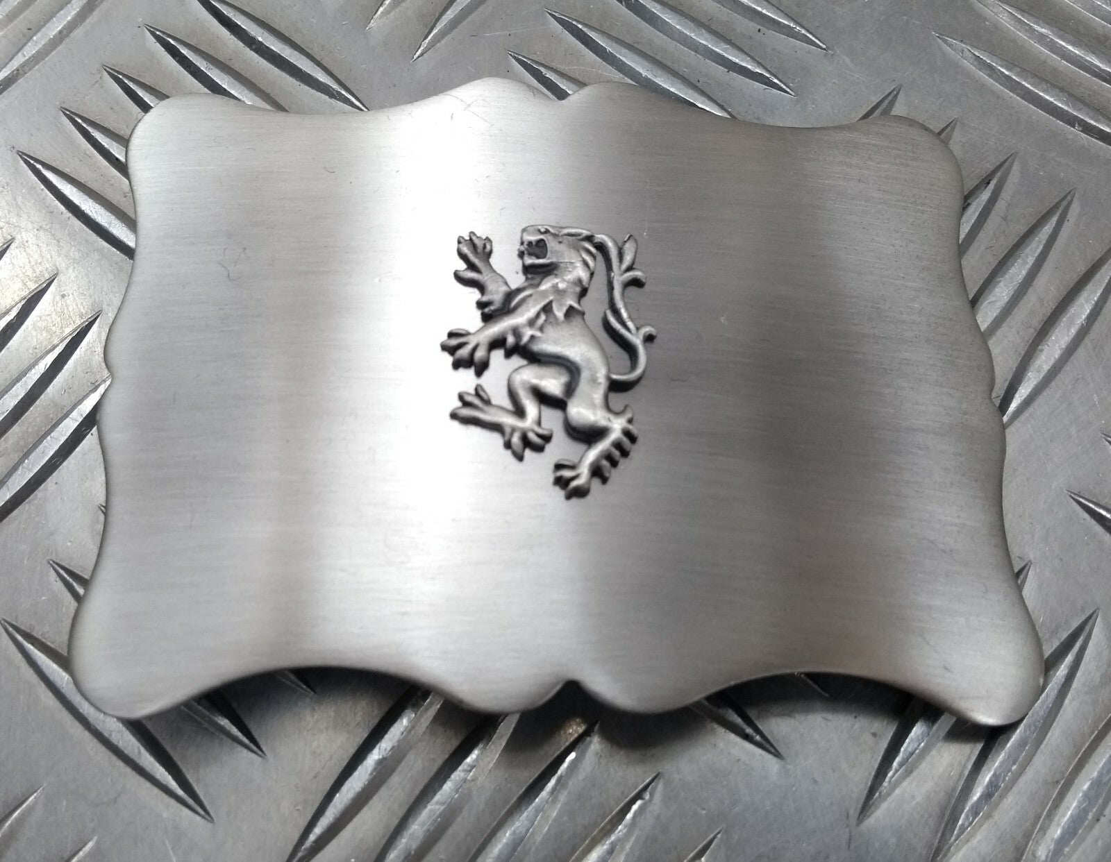 RRS Buckle Lion Insignia Large Parade Subdued Chrome Buckle British Army Style