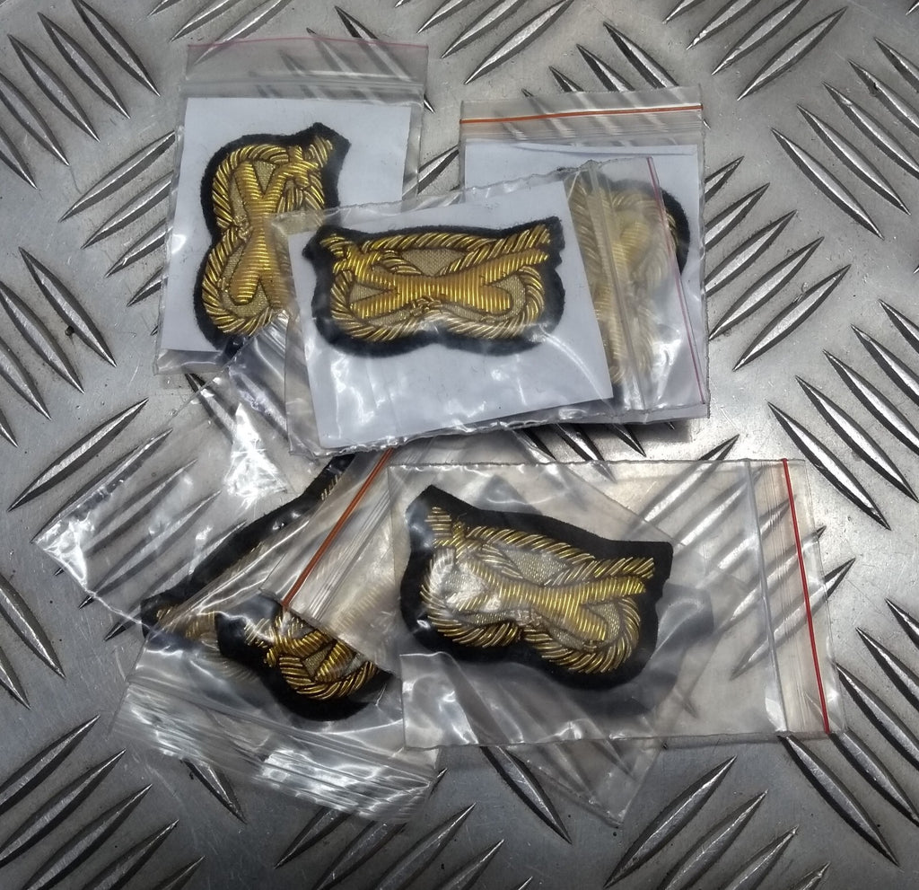 No1 & Mess Dress The Mercian Regiment Gilt Wire Arm Patches British Army x5 Pair