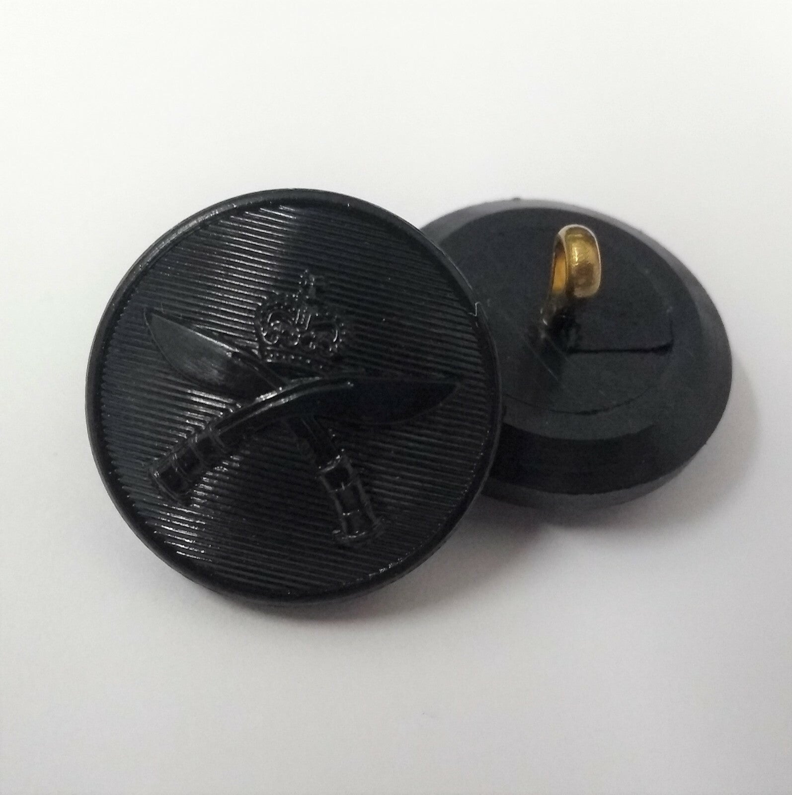 Genuine British Army Queens Gurkha (Rifles) Issue Dress Black Buttons RGR X 10
