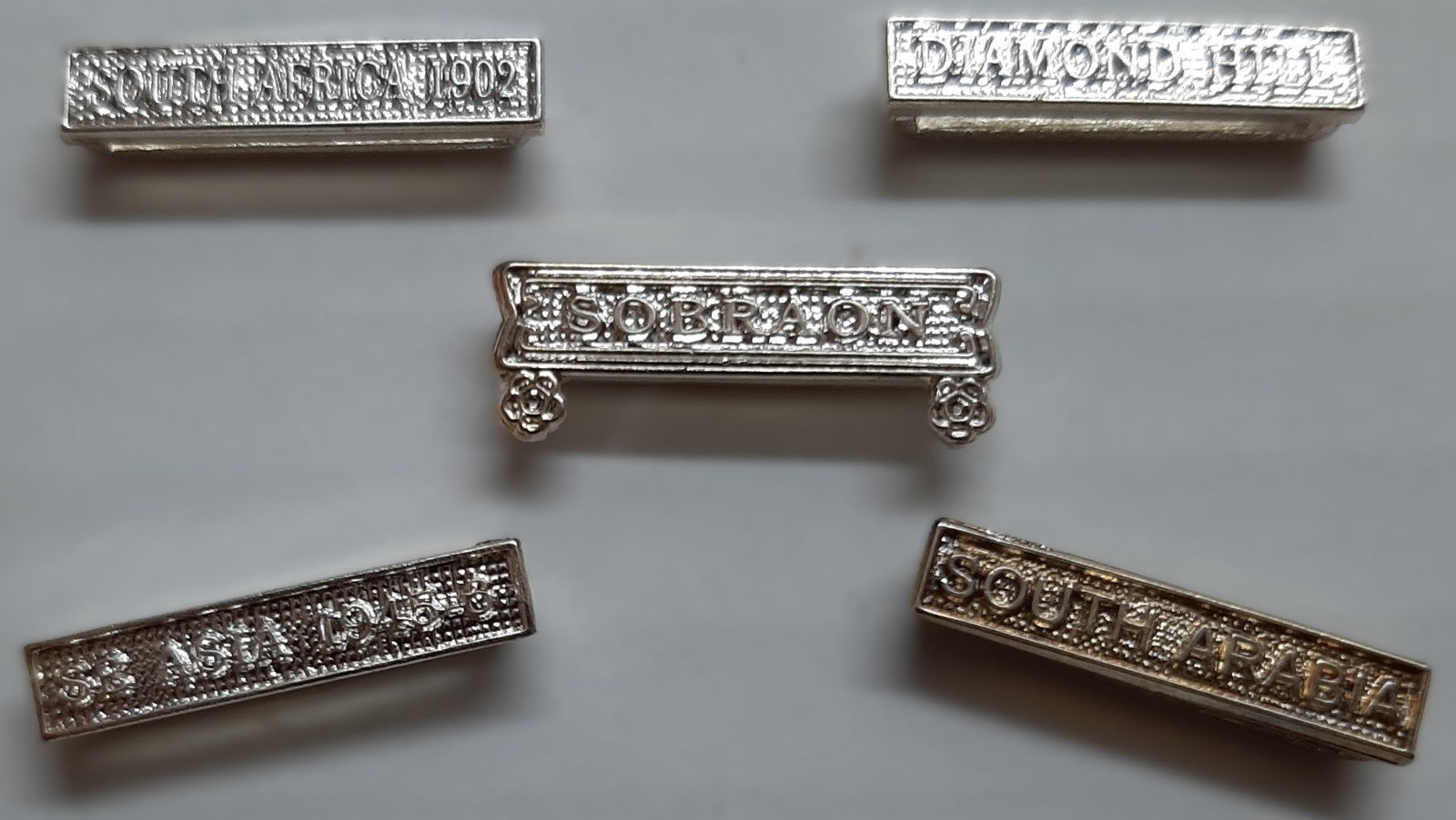 Medal Clasps British Five Mixed Campaign / Award Bars for Collectors
