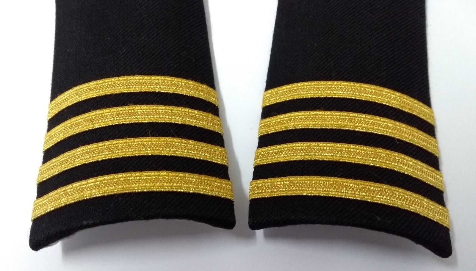 Naval 4 Bar Shoulder Boards Epaulette Black & Gold Detail Fancy Dress