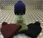Knitted Retro Beanie Hat / Watch Cap / Ski hat with Pompom - All Colours - NEW