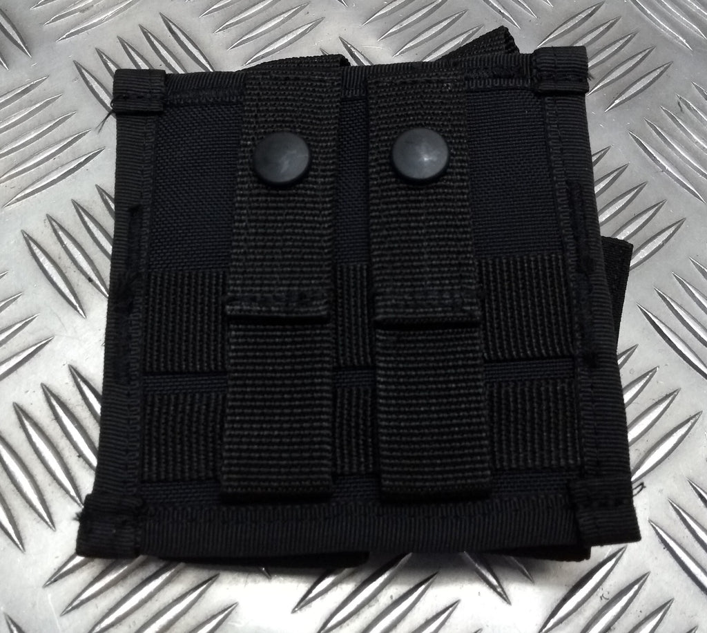 Double Mag Holder Molle Compatible Stealth Black Spec Security Detail