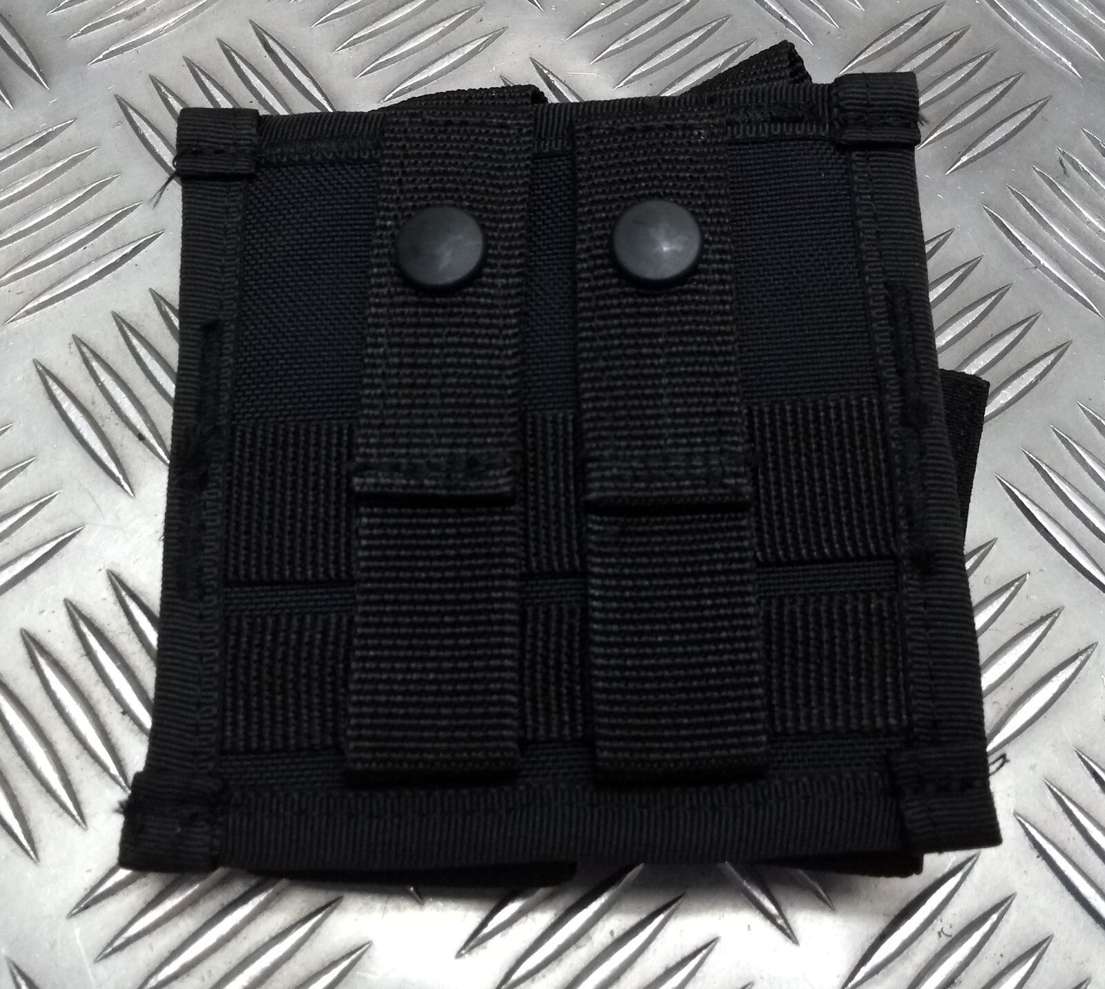Double Mag Holder Molle Compatible Stealth Black Spec Security Detail