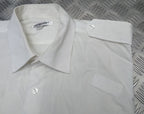 OPG White Uniform Shirt Short Sleeve With Epaulettes Collar 17.5"