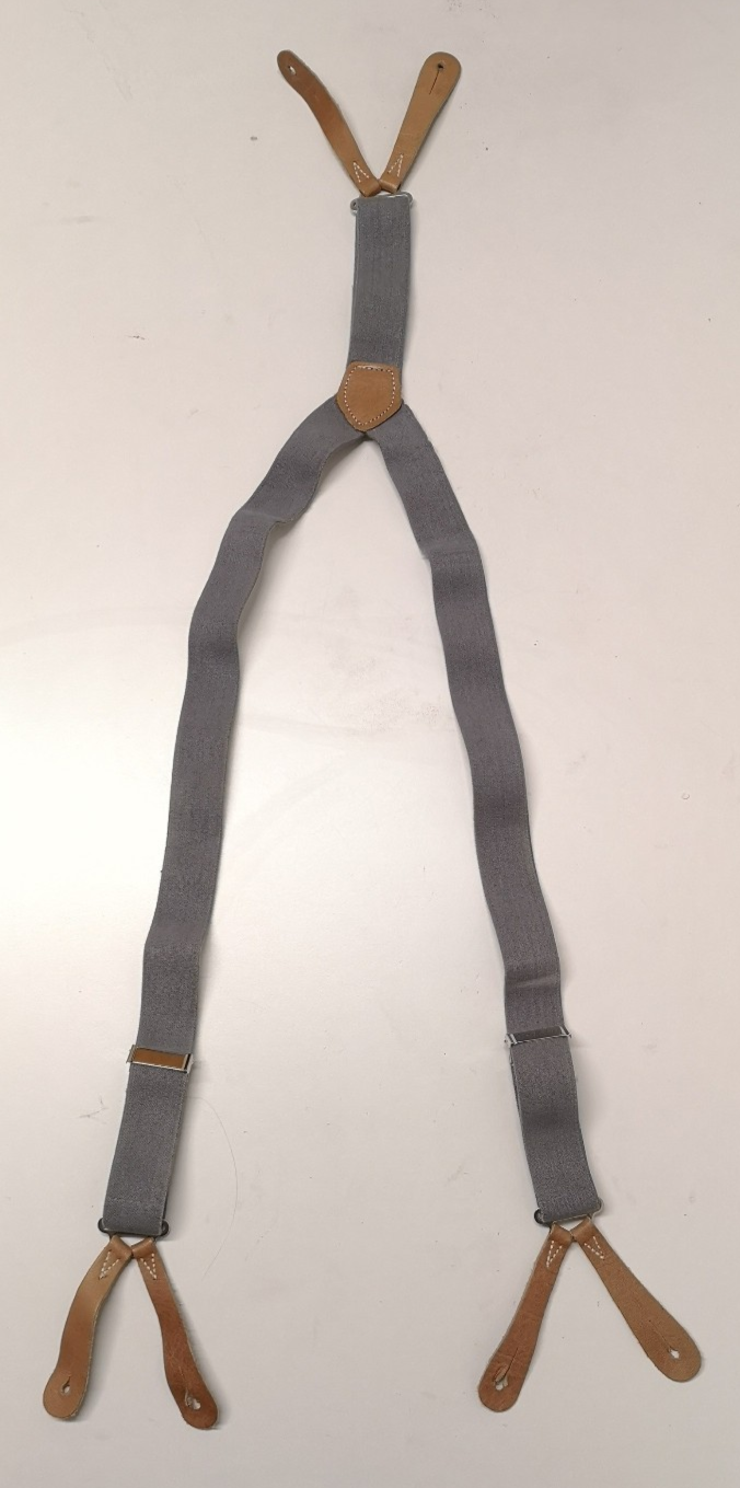 Genuine British Army / RAF Royal Air Force Braces with Leather Buckles XL Adjustable