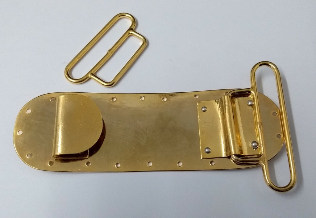 Officers Sash Curved Brass Plate Buckle Set Genuine British Guards NEW